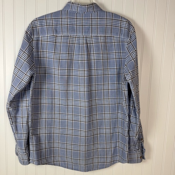 Jonnie - O Shirt Button Front Men Sz. Medium Blue Plaid Long Sleeve‎ 100% Cotton - Picture 6 of 12